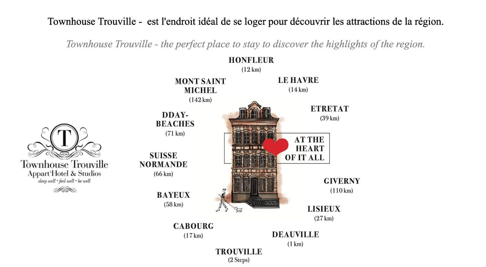 Townhouse Trouville - Appart'Hotel & Studios Bagian luar foto
